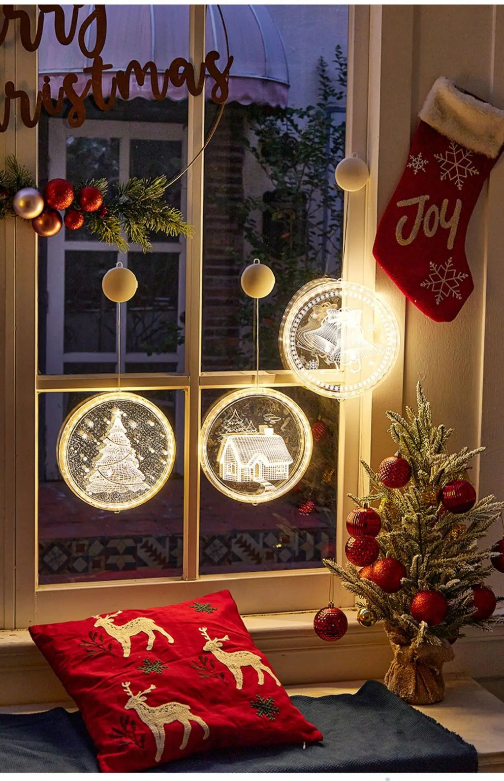 Christmas Transparent Luminous Night Lights, Festive Scene Atmosphere Decoration and Hanging Ornament Store - drollido