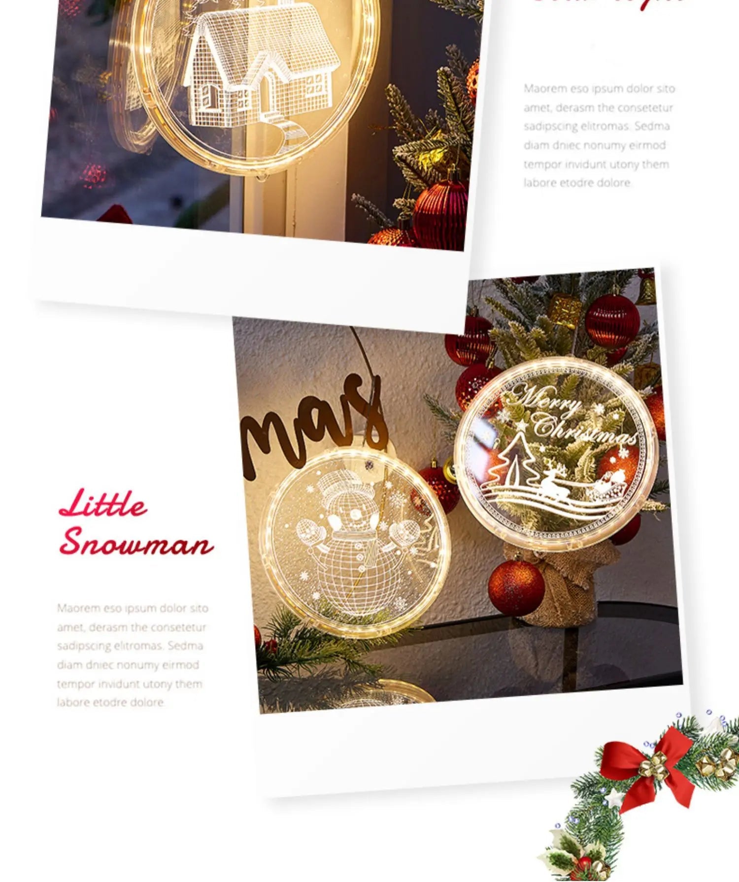 Christmas Transparent Luminous Night Lights, Festive Scene Atmosphere Decoration and Hanging Ornament Store - drollido
