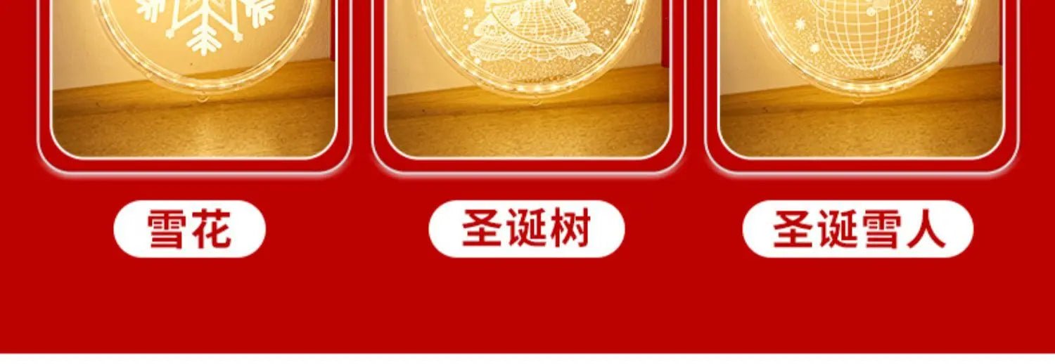 Christmas Transparent Luminous Night Lights, Festive Scene Atmosphere Decoration and Hanging Ornament Store - drollido