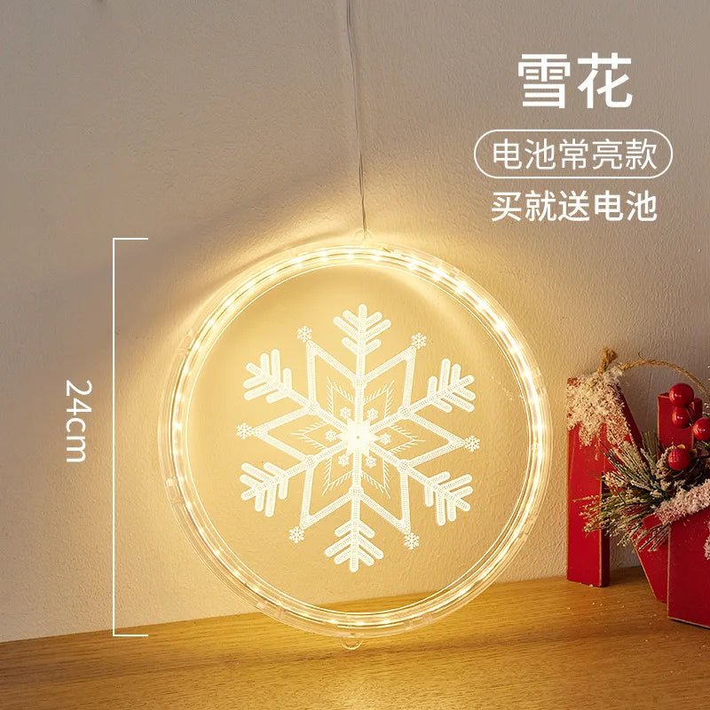 Christmas Transparent Luminous Night Lights, Festive Scene Atmosphere Decoration and Hanging Ornament Store - drollido