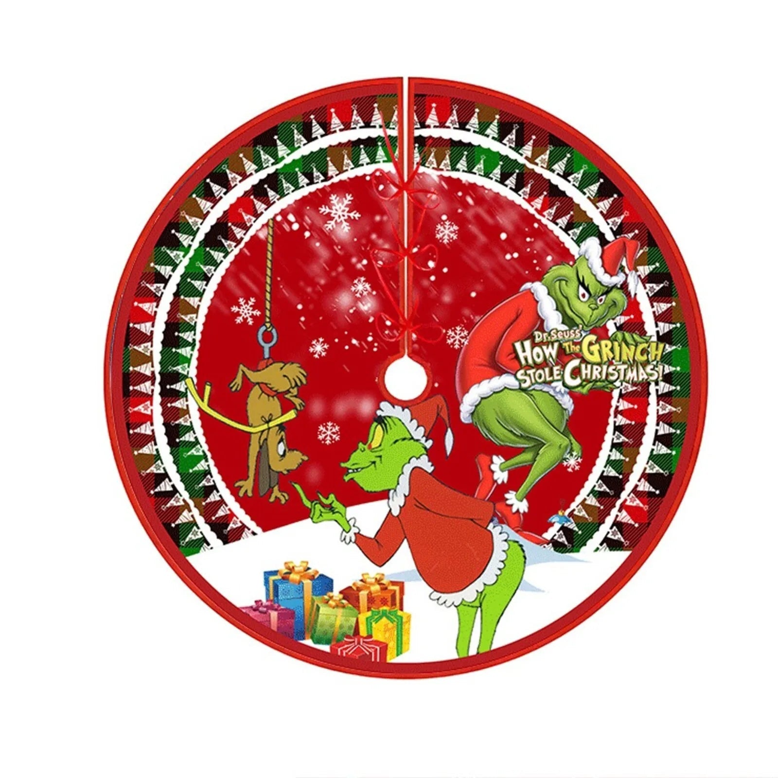 Christmas Tree Skirt Decoration For Home Xmas Tree Decorations Skirt Ornament Festive Holiday Party Decorations Indoor Outdoor - drollido