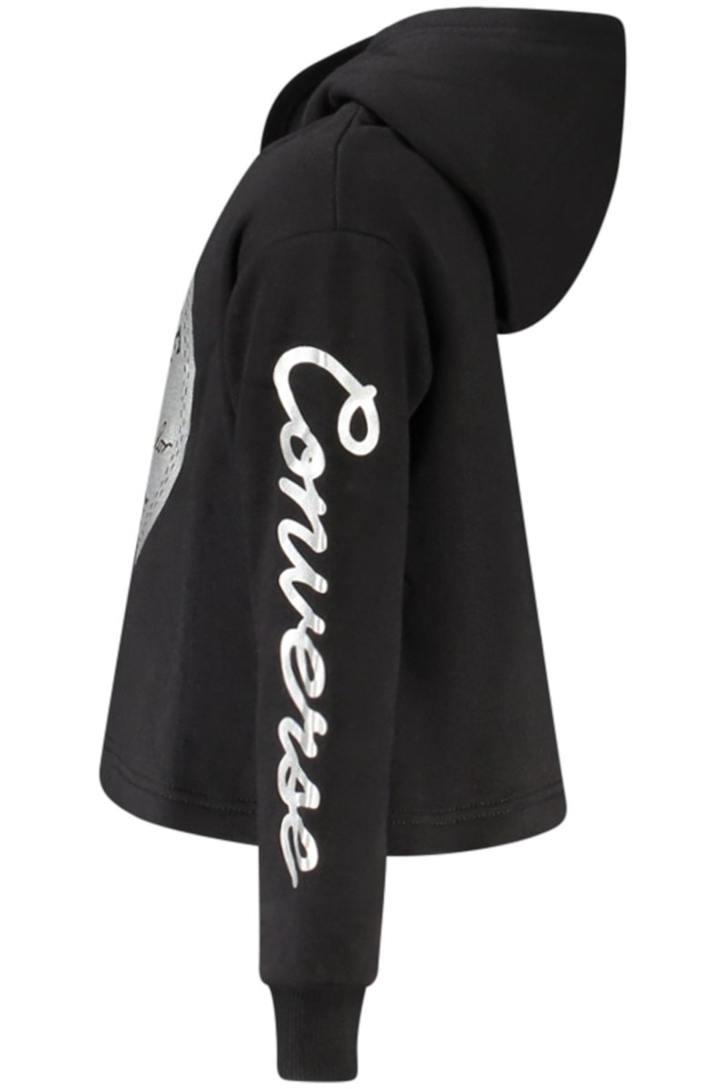 Converse Girls' Zip-Up Hoodie, Black