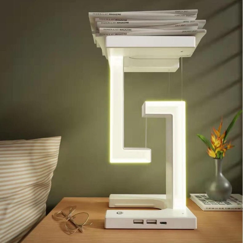 Creative Smartphone Wireless Charging Suspension Table Lamp Balance Lamp Floating For Home Bedroom - drollido