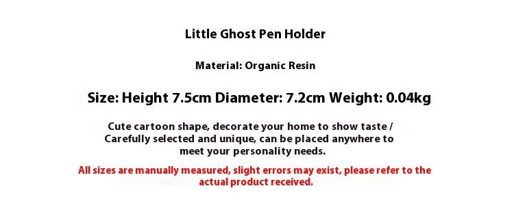 Halloween cute ghost ornament creative desktop decoration for friends birthday gift funny pen holder - drollido