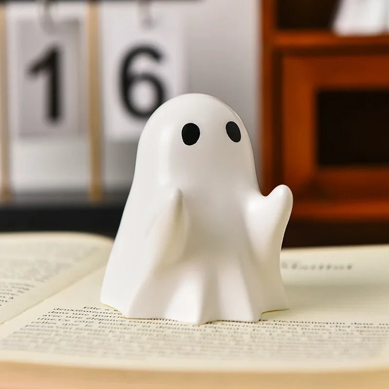 Halloween cute ghost ornament creative desktop decoration for friends birthday gift funny pen holder - drollido