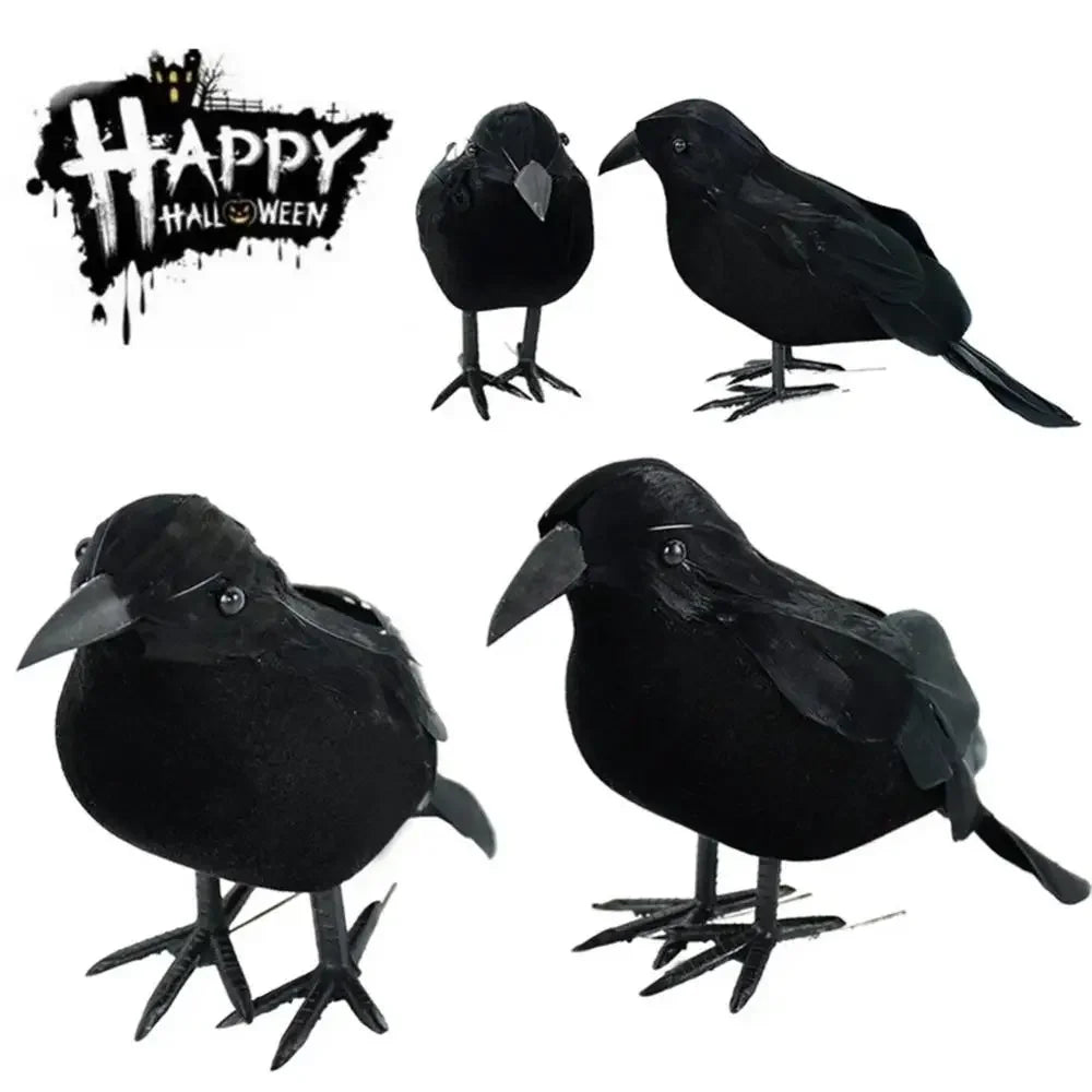 Halloween Decoracion Simulation Black Crow Raven Bird Repellent Pest Control Pigeon Repellent Garden Decoration Outdoor - drollido