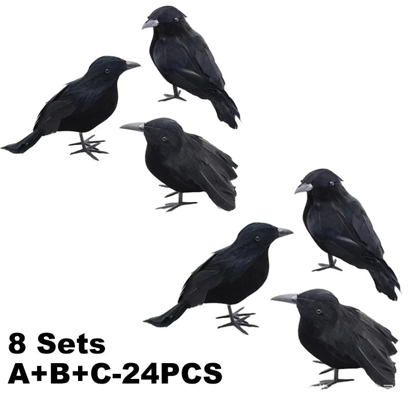 Halloween Decoracion Simulation Black Crow Raven Bird Repellent Pest Control Pigeon Repellent Garden Decoration Outdoor - drollido