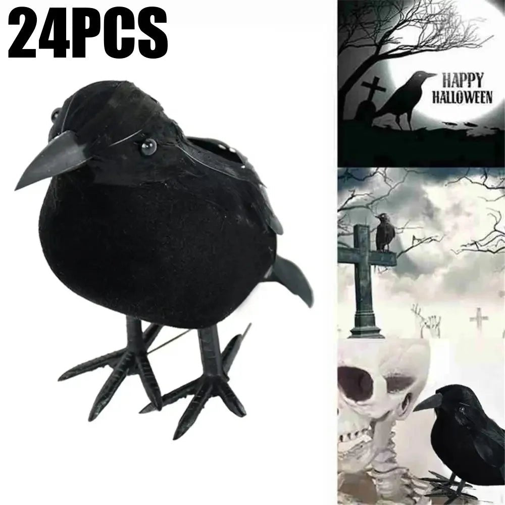 Halloween Decoracion Simulation Black Crow Raven Bird Repellent Pest Control Pigeon Repellent Garden Decoration Outdoor - drollido