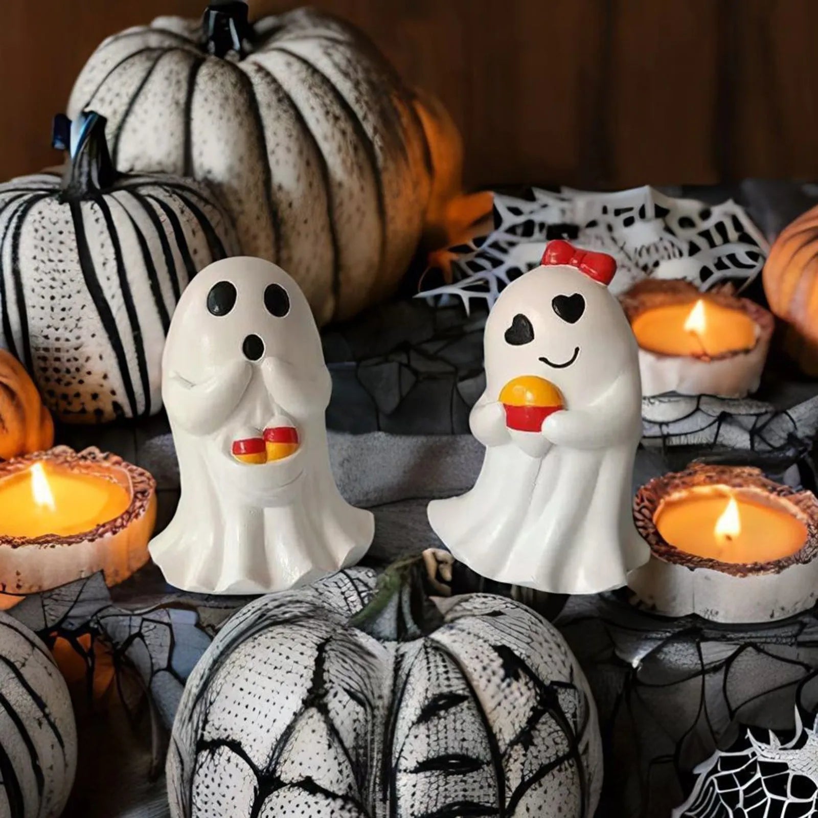 Halloween Ghost Ornament Home Decor Gardening Resin Process Sculpture Halloween Holiday Atmosphere Haunted House Hecoration - drollido