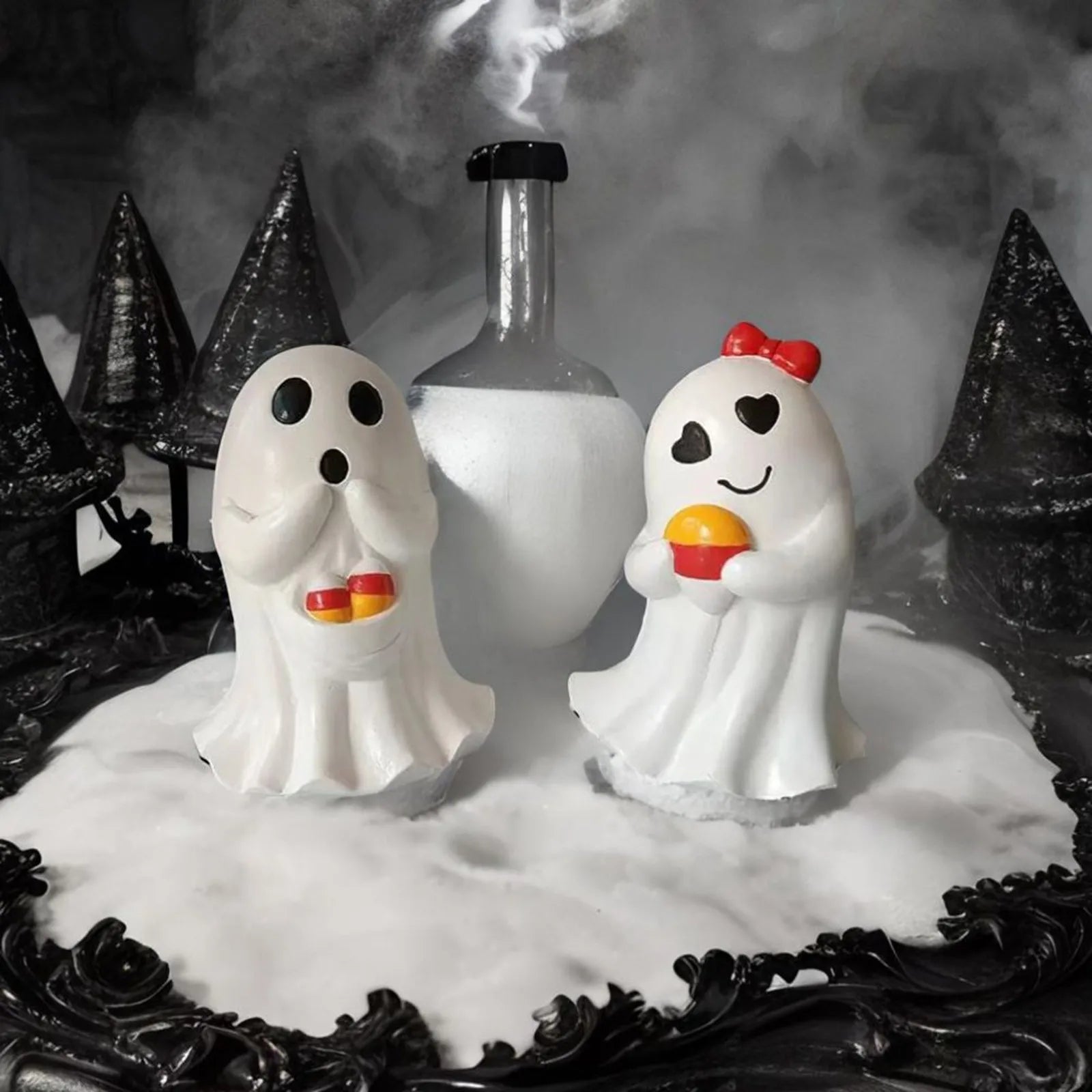 Halloween Ghost Ornament Home Decor Gardening Resin Process Sculpture Halloween Holiday Atmosphere Haunted House Hecoration - drollido