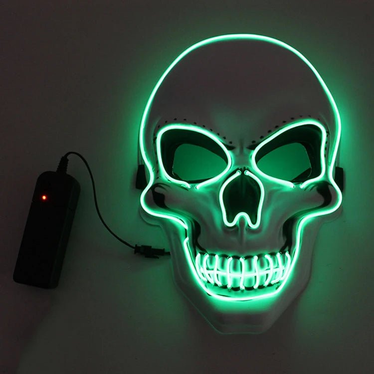 Halloween Horror Skull Mask LED Cold Light Mask LED Halloween Mask Cosplay Mask Halloween Party Decoration Luminous Skull Masks - drollido