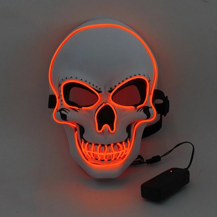 Halloween Horror Skull Mask LED Cold Light Mask LED Halloween Mask Cosplay Mask Halloween Party Decoration Luminous Skull Masks - drollido