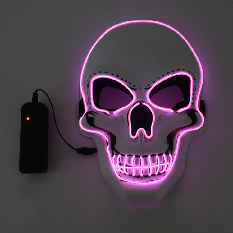 Halloween Horror Skull Mask LED Cold Light Mask LED Halloween Mask Cosplay Mask Halloween Party Decoration Luminous Skull Masks - drollido