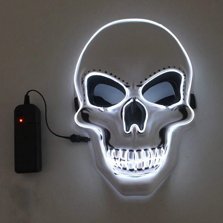 Halloween Horror Skull Mask LED Cold Light Mask LED Halloween Mask Cosplay Mask Halloween Party Decoration Luminous Skull Masks - drollido