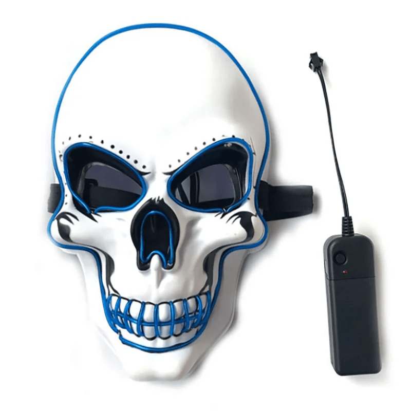 Halloween Horror Skull Mask LED Cold Light Mask LED Halloween Mask Cosplay Mask Halloween Party Decoration Luminous Skull Masks - drollido