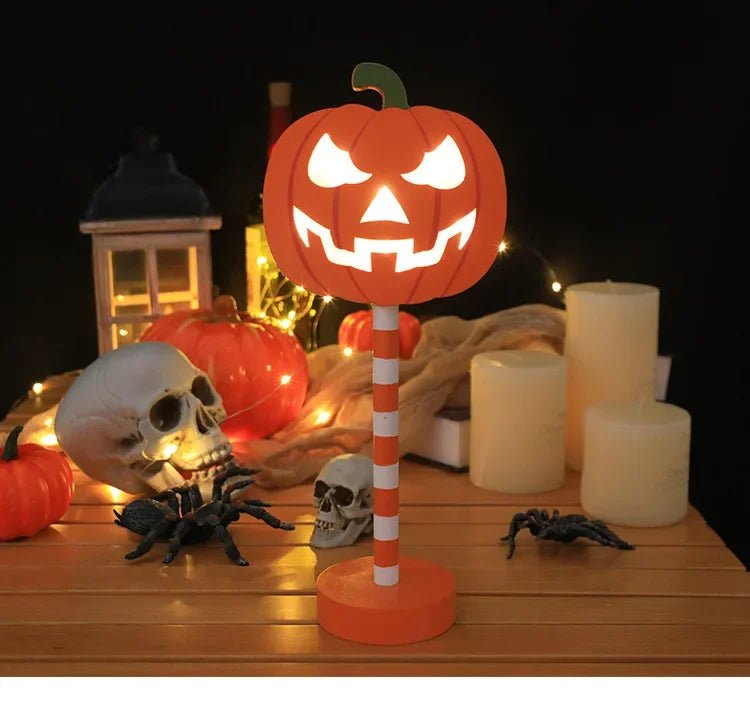 Halloween LED Night Light Pumpkin Ghost Ambiance Lights Battery Powered Waterproof Outdoor Garden Bedroom Festival Party Decor - drollido