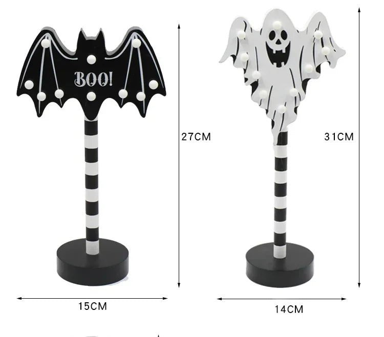 Halloween LED Night Light Pumpkin Ghost Ambiance Lights Battery Powered Waterproof Outdoor Garden Bedroom Festival Party Decor - drollido