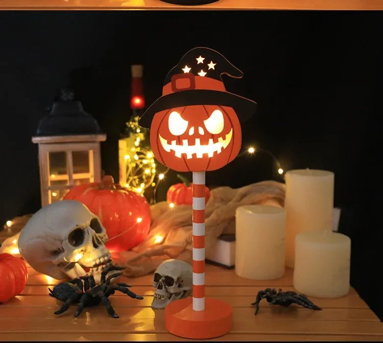 Halloween LED Night Light Pumpkin Ghost Ambiance Lights Battery Powered Waterproof Outdoor Garden Bedroom Festival Party Decor - drollido
