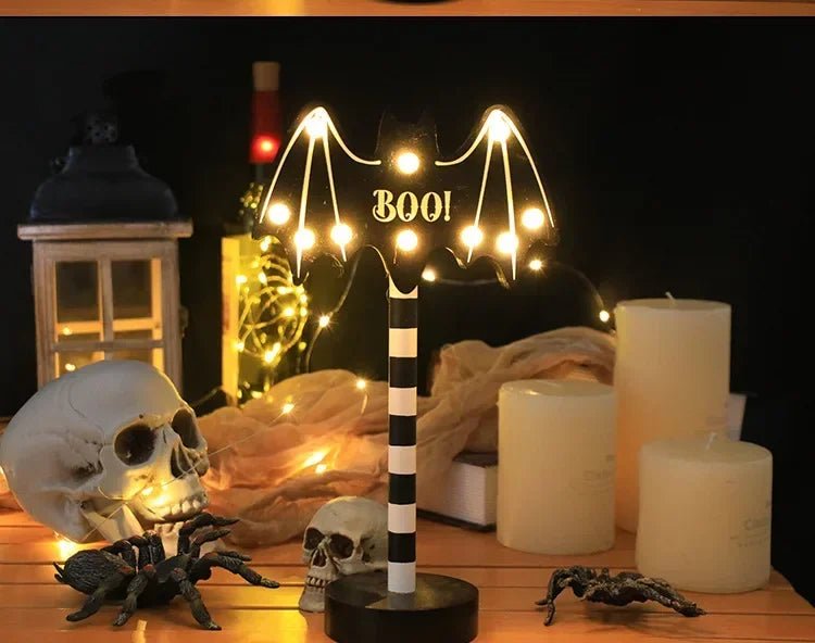 Halloween LED Night Light Pumpkin Ghost Ambiance Lights Battery Powered Waterproof Outdoor Garden Bedroom Festival Party Decor - drollido