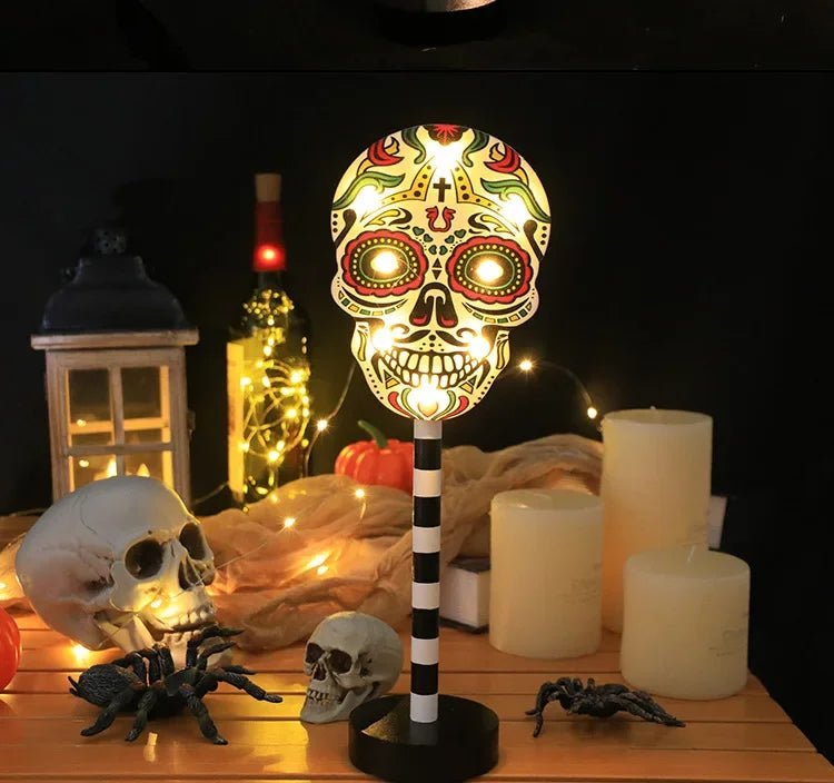 Halloween LED Night Light Pumpkin Ghost Ambiance Lights Battery Powered Waterproof Outdoor Garden Bedroom Festival Party Decor - drollido