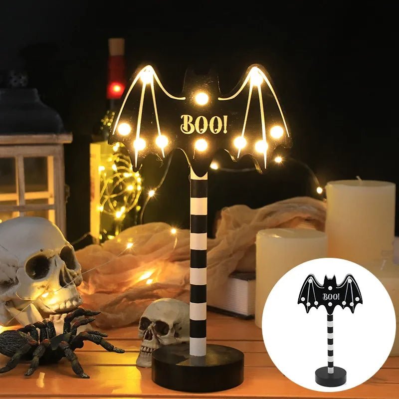 Halloween LED Night Light Pumpkin Ghost Ambiance Lights Battery Powered Waterproof Outdoor Garden Bedroom Festival Party Decor - drollido