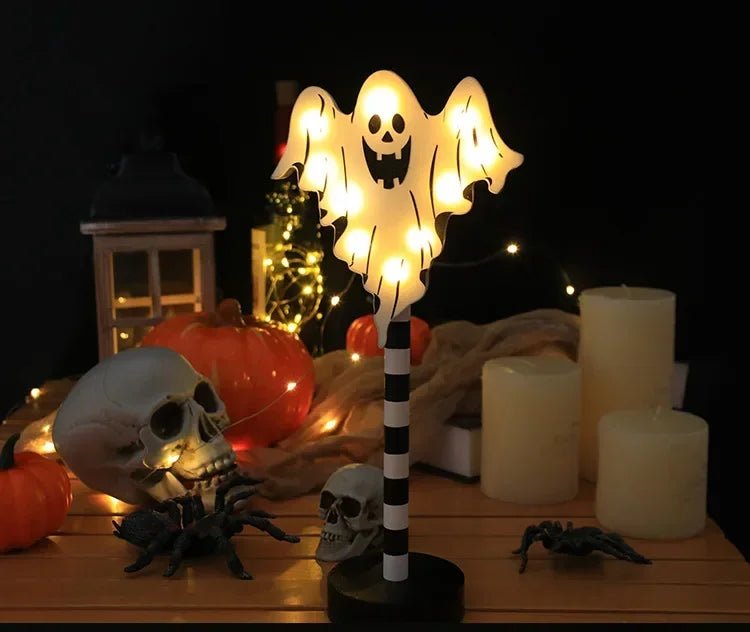 Halloween LED Night Light Pumpkin Ghost Ambiance Lights Battery Powered Waterproof Outdoor Garden Bedroom Festival Party Decor - drollido