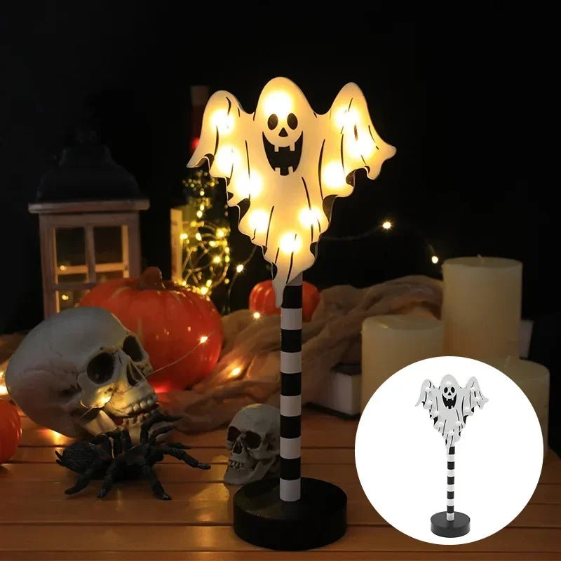Halloween LED Night Light Pumpkin Ghost Ambiance Lights Battery Powered Waterproof Outdoor Garden Bedroom Festival Party Decor - drollido