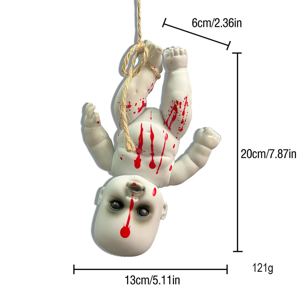 Halloween Scary Blood Doll Horror Ghost Zombie Baby Ghost Day Infant Decor Haunted House Props Children Gifts Party Decor - drollido