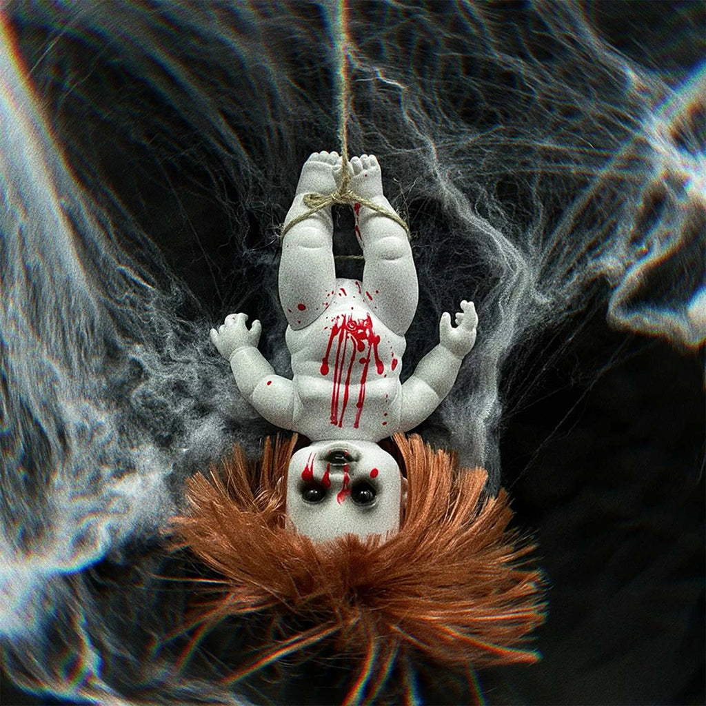 Halloween Scary Blood Doll Horror Ghost Zombie Baby Ghost Day Infant Decor Haunted House Props Children Gifts Party Decor - drollido