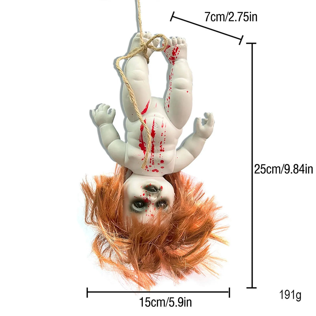 Halloween Scary Blood Doll Horror Ghost Zombie Baby Ghost Day Infant Decor Haunted House Props Children Gifts Party Decor - drollido
