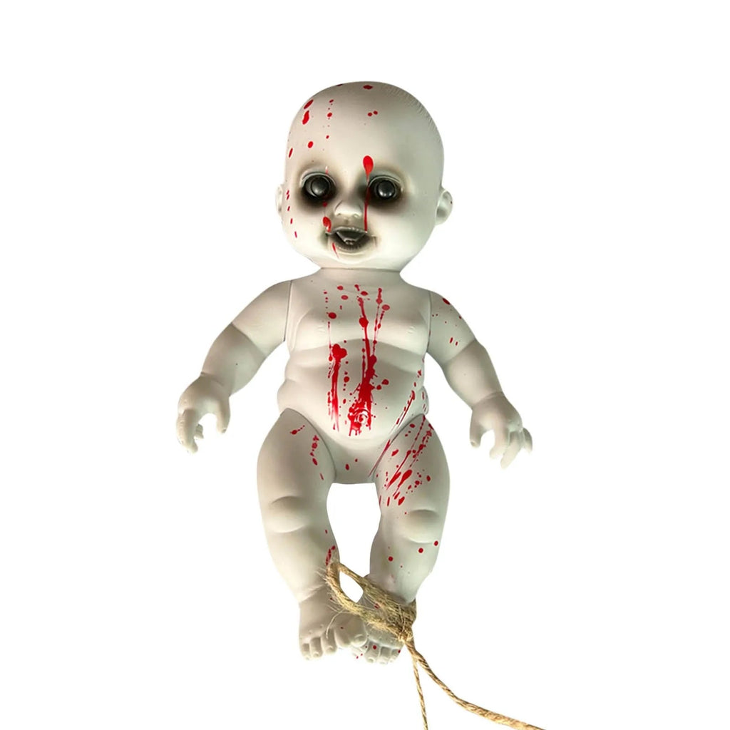 Halloween Scary Blood Doll Horror Ghost Zombie Baby Ghost Day Infant Decor Haunted House Props Children Gifts Party Decor - drollido