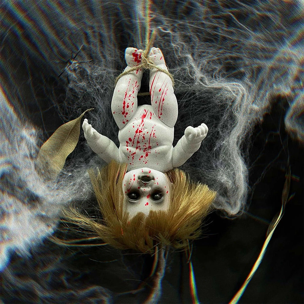 Halloween Scary Blood Doll Horror Ghost Zombie Baby Ghost Day Infant Decor Haunted House Props Children Gifts Party Decor - drollido