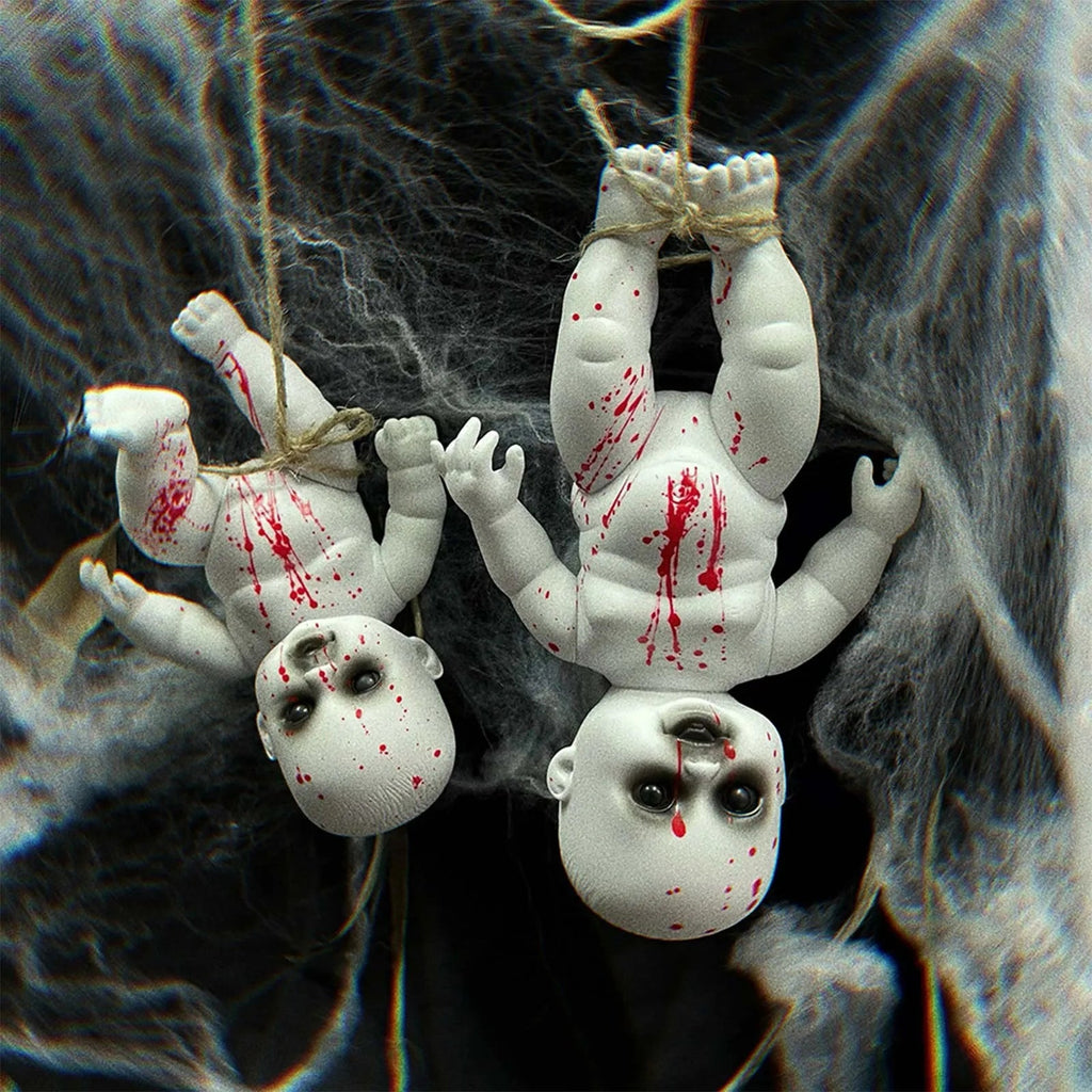 Halloween Scary Blood Doll Horror Ghost Zombie Baby Ghost Day Infant Decor Haunted House Props Children Gifts Party Decor - drollido