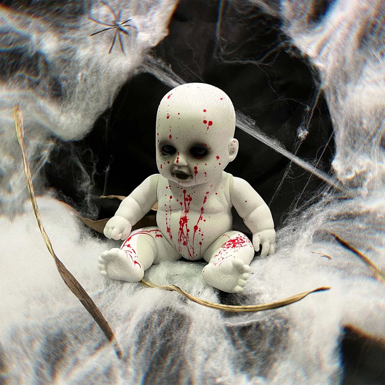Halloween Scary Blood Doll Horror Ghost Zombie Baby Ghost Day Infant Decor Haunted House Props Children Gifts Party Decor - drollido