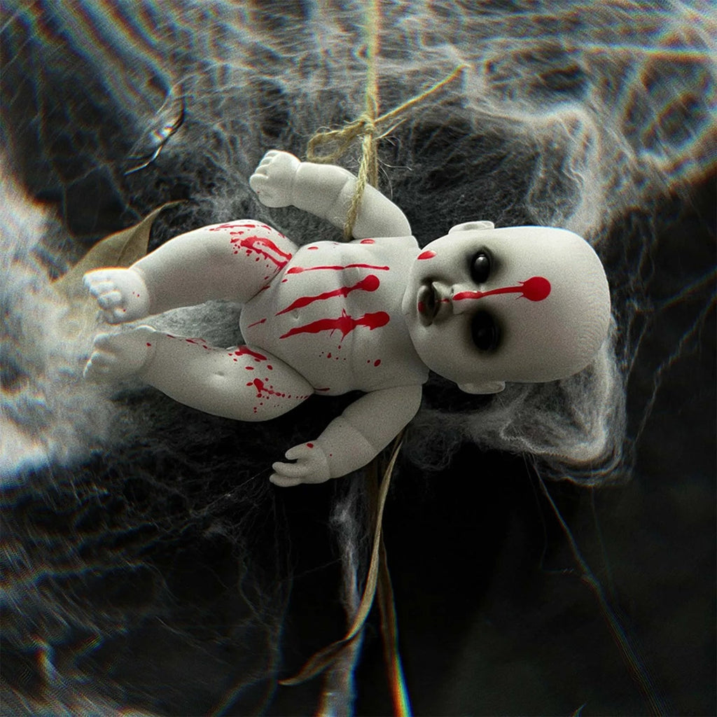 Halloween Scary Blood Doll Horror Ghost Zombie Baby Ghost Day Infant Decor Haunted House Props Children Gifts Party Decor - drollido