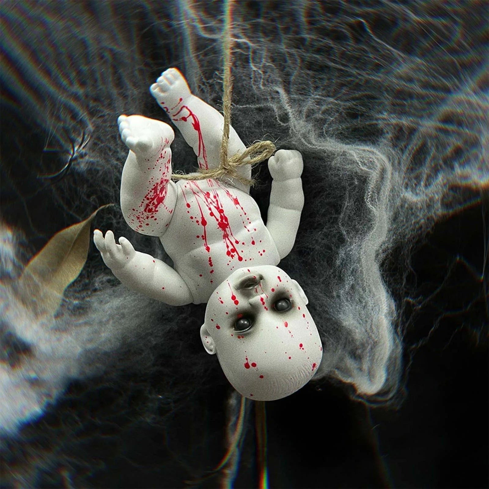 Halloween Scary Blood Doll Horror Ghost Zombie Baby Ghost Day Infant Decor Haunted House Props Children Gifts Party Decor - drollido