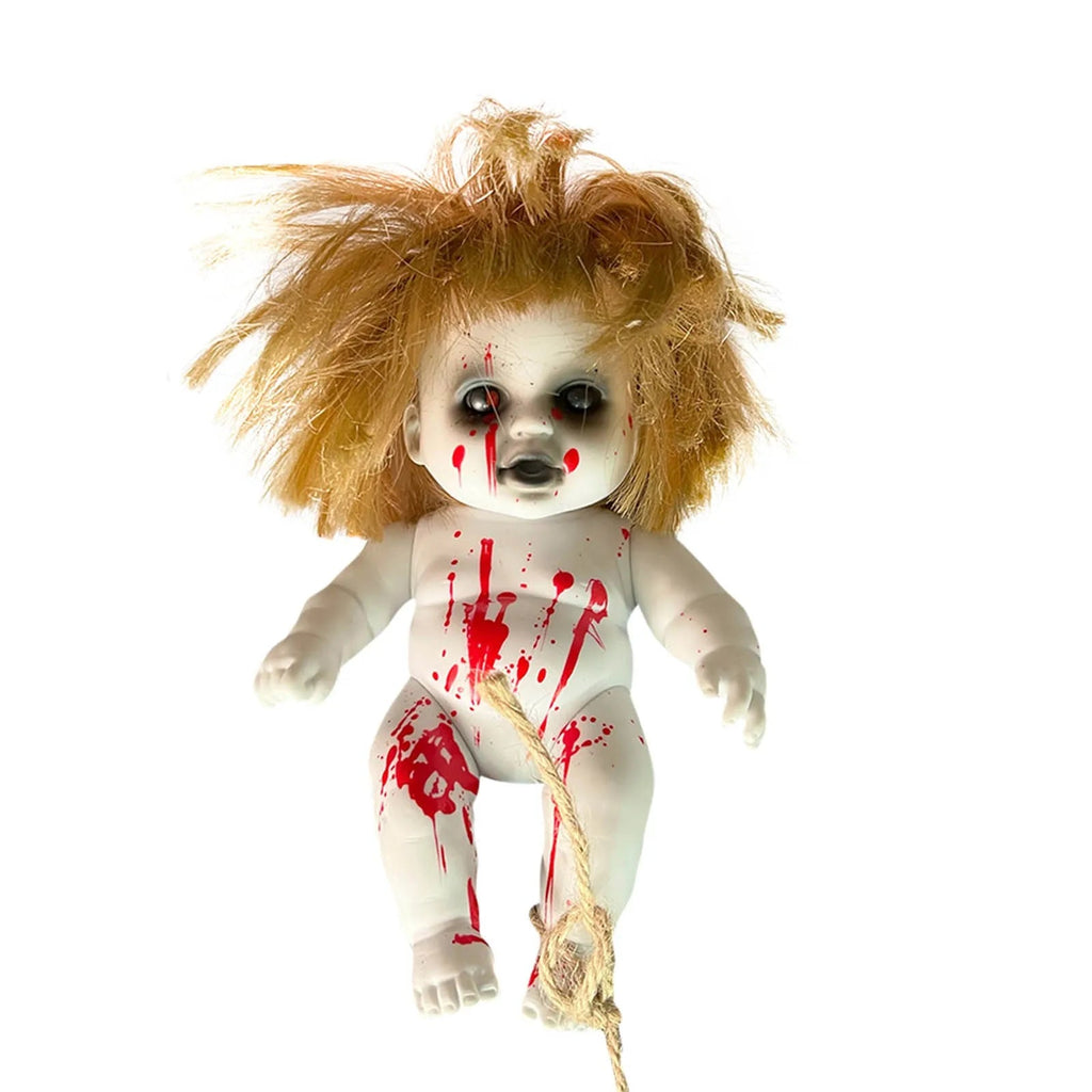 Halloween Scary Blood Doll Horror Ghost Zombie Baby Ghost Day Infant Decor Haunted House Props Children Gifts Party Decor - drollido