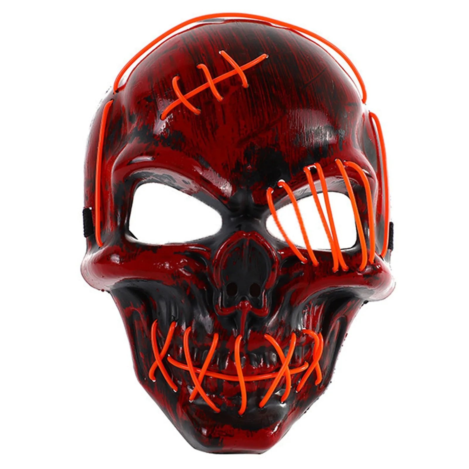 Halloween Skull Mask LED Light Face Mask Luminous In The Dark Cosplay Costume Supplies For Costume & Cosplay Party Masquerade - drollido