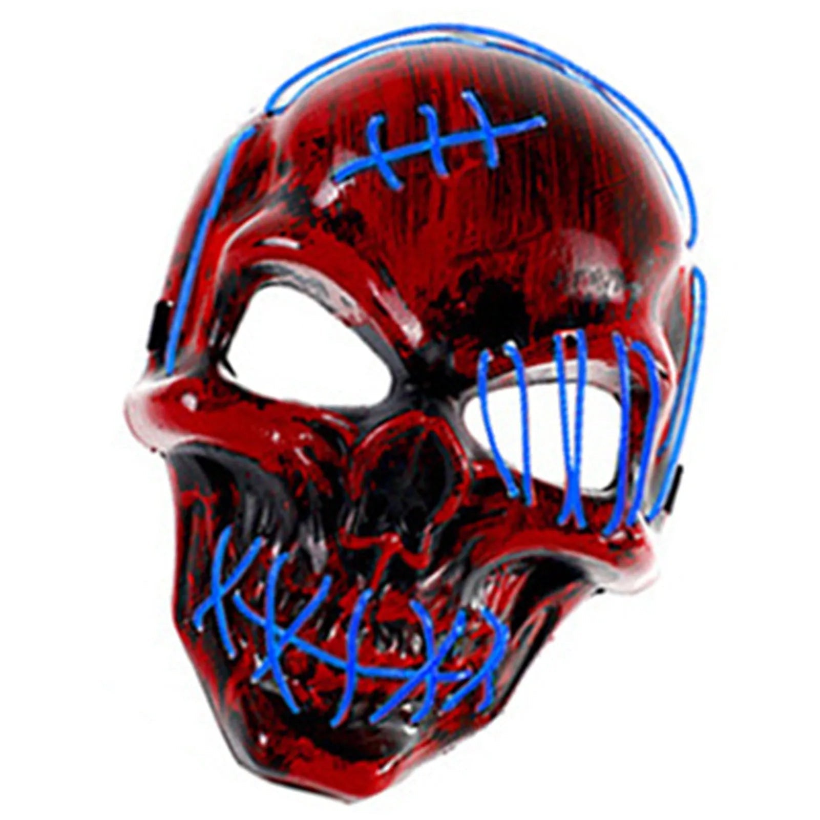 Halloween Skull Mask LED Light Face Mask Luminous In The Dark Cosplay Costume Supplies For Costume & Cosplay Party Masquerade - drollido