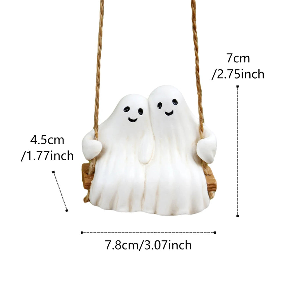 Halloween Swing Ornament Resin Ghost - drollido