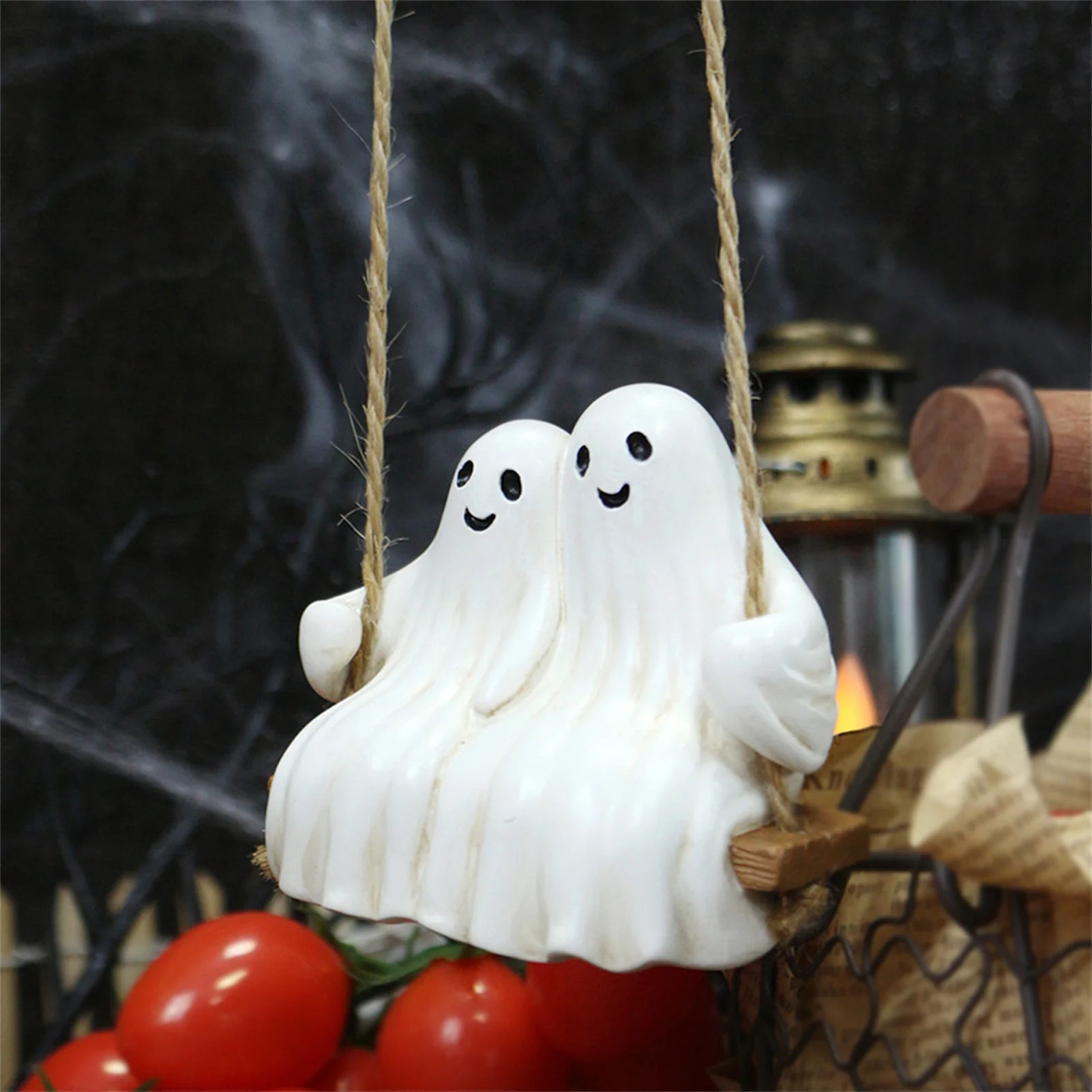 Halloween Swing Ornament Resin Ghost - drollido