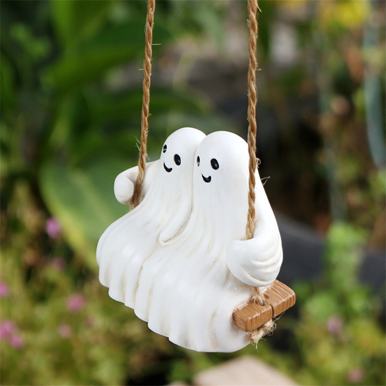 Halloween Swing Ornament Resin Ghost - drollido