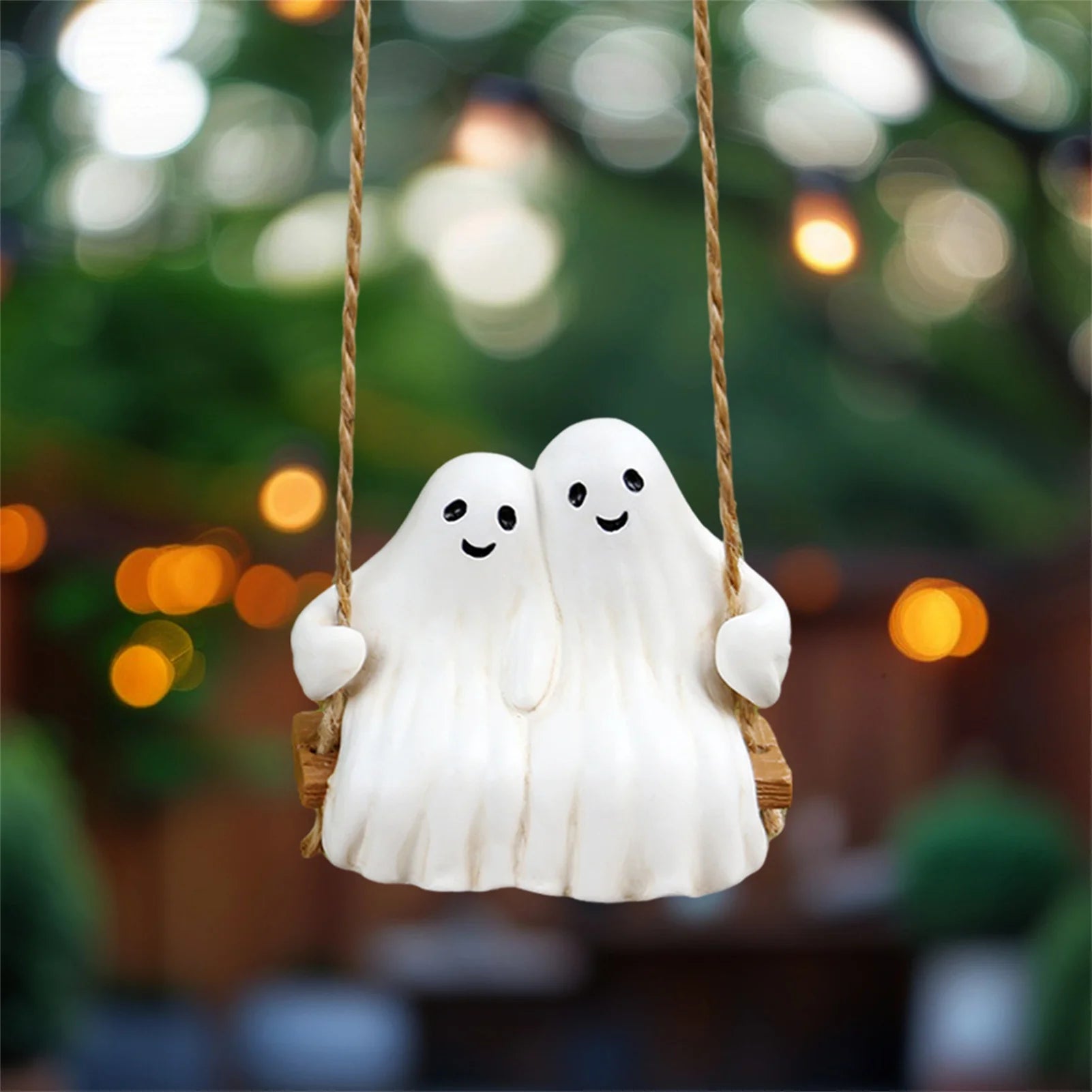 Halloween Swing Ornament Resin Ghost - drollido