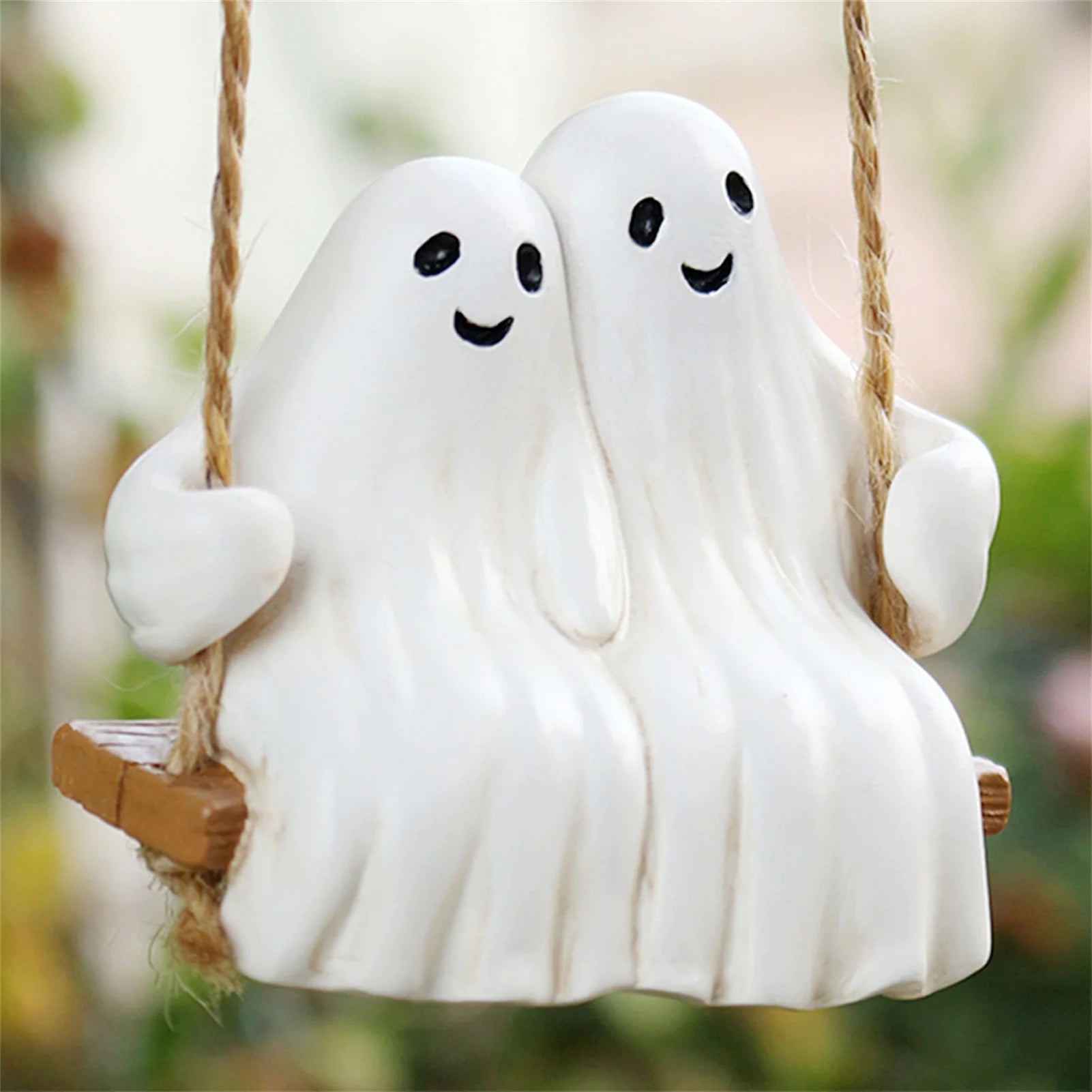 Halloween Swing Ornament Resin Ghost - drollido