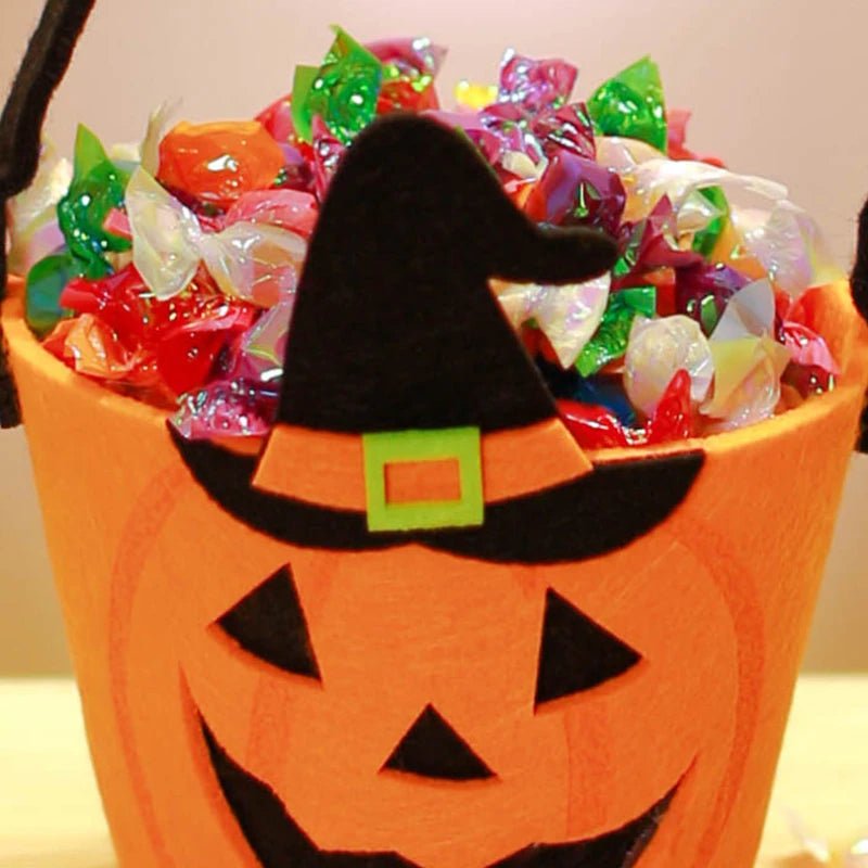 Halloween Theme Candy Bucket Bag Portable Candy Basket Kids Trick or Treat Bucket Halloween Party Decoration Supplies - drollido