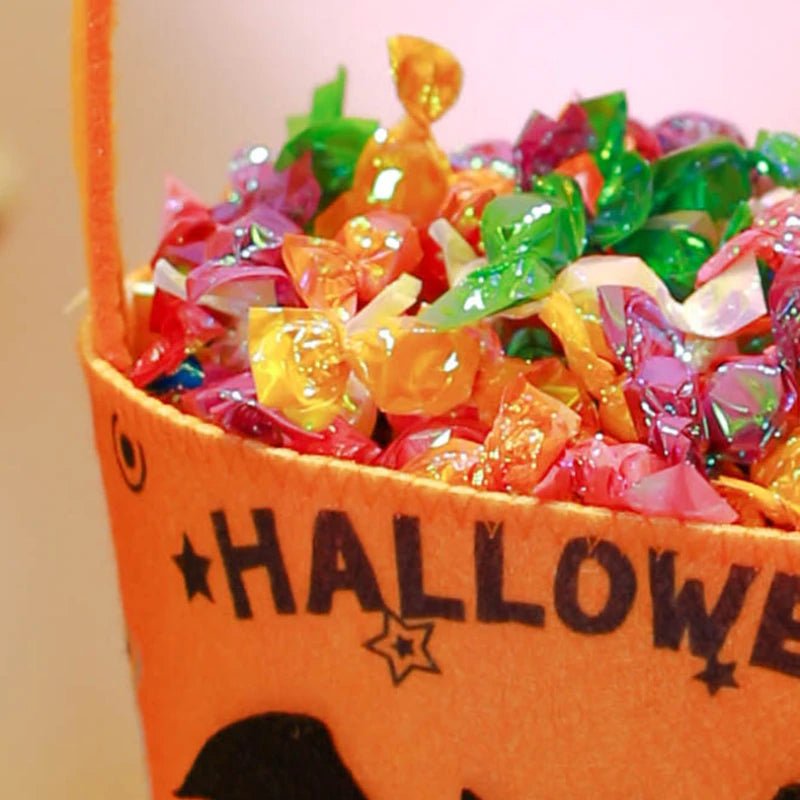 Halloween Theme Candy Bucket Bag Portable Candy Basket Kids Trick or Treat Bucket Halloween Party Decoration Supplies - drollido