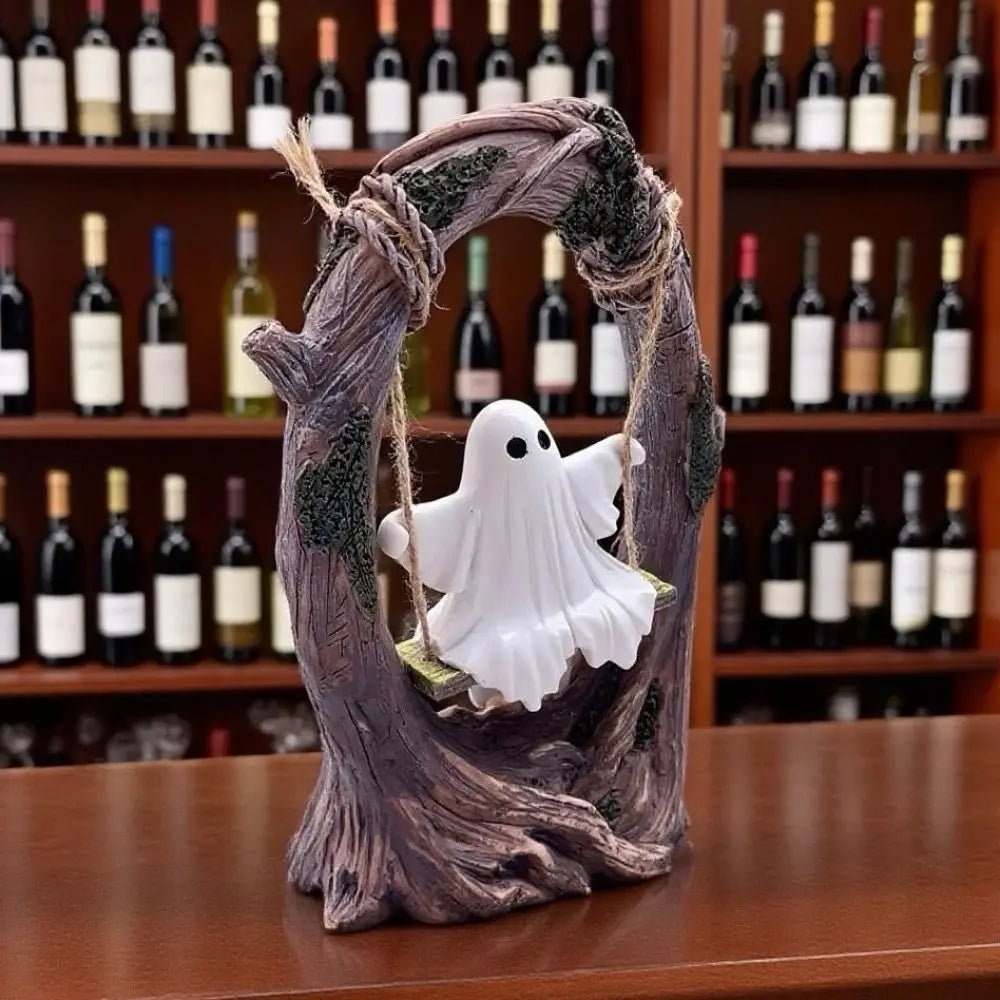 Halloween Themed Halloween Swing Ghost Ornament Handicraft Model Spooky Ghosts Decor Collectible Statue - drollido