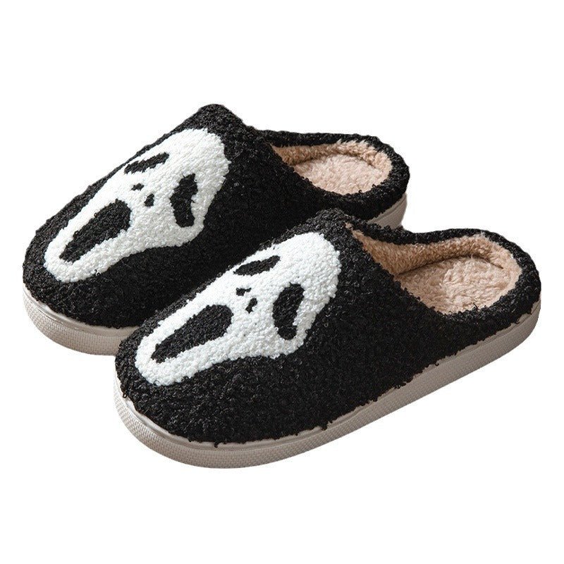 Halloween Towel Embroidery Couple Indoor Slippers - drollido