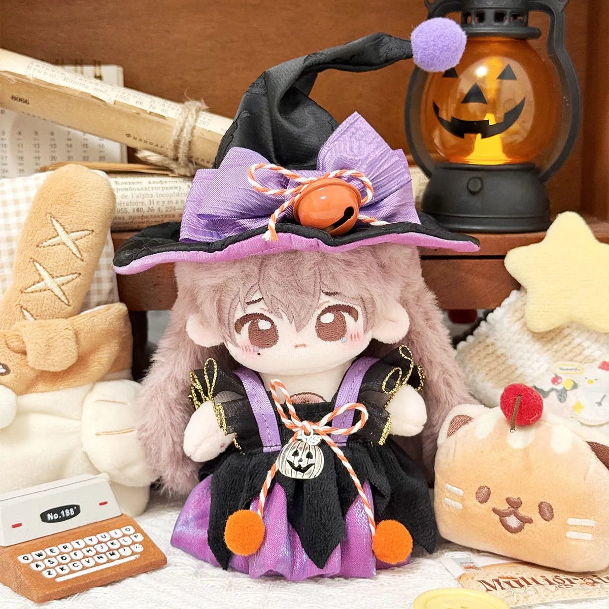 Halloween Witch Outfit for 15/17cm Labubu Doll's Clothes Starry Night Spooky Costume Outfit Accessories Gifts - drollido