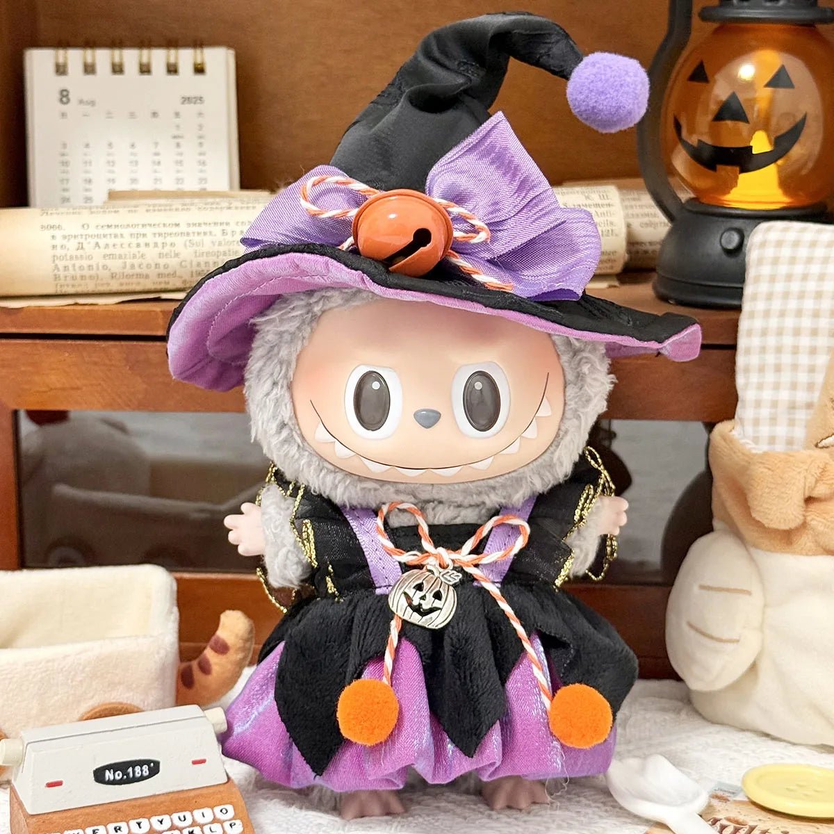 Halloween Witch Outfit for 15/17cm Labubu Doll's Clothes Starry Night Spooky Costume Outfit Accessories Gifts - drollido